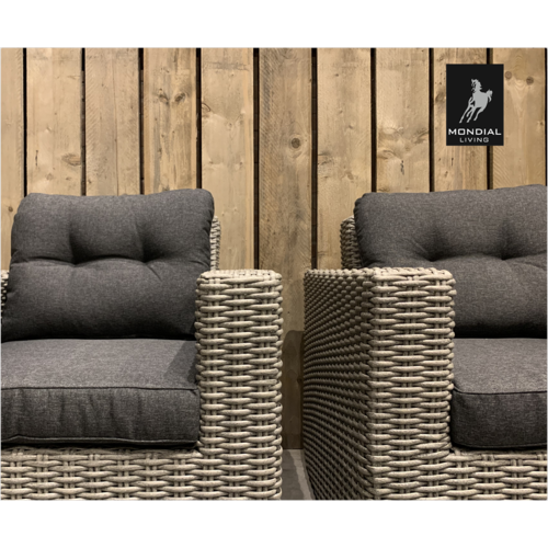 Mondial Living Loungeset für 6 Personen Garonne Blended Grey | inkl. Tisch