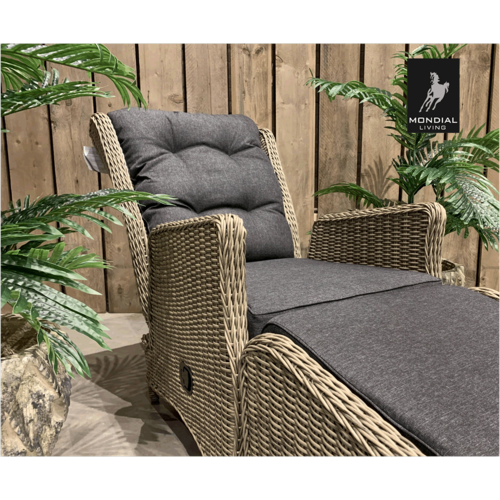 Mondial Living Bombay Loungesessel | Waldgrau