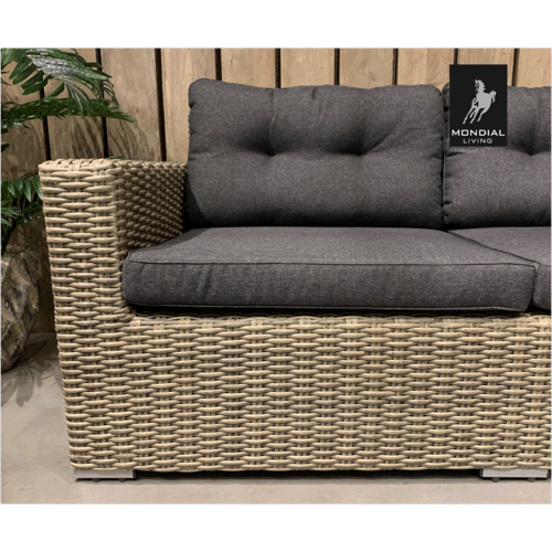 Mondial Living 6-Personen-Lounge-Set Garonne Forest Grey | inkl. Tisch