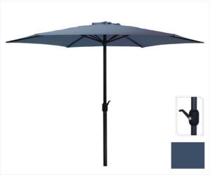 Parasol Donkerblauw Ø300 cm voor Tuin en | met handig opdraaisysteem | Parasols | Yellow Webshop