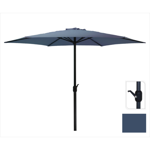 Pro Garden Parasol dark blue Ø300 cm for garden and terrace | with handy mooring system