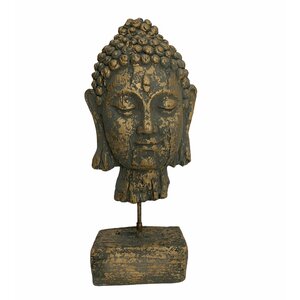 Buddha-Statue Grün & Gold 39 cm