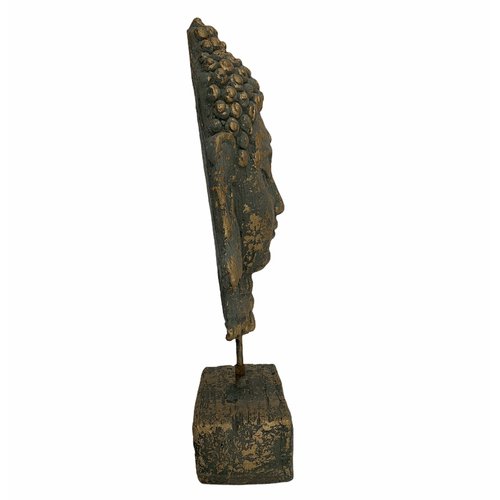 Buddha-Statue Grün & Gold 39 cm