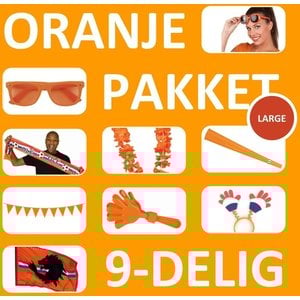 Pomarańczowa dekoracja piłkarska | Duży pakiet imprezowy | Pomarańczowy pakiet Holland