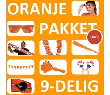 Oranje voetbal versiering | Feestpakket Large | Holland Oranje Voordeel Pakket