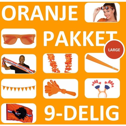 Forfait de fête orange grande | 9 fournitures de fête pour WK Voetbal 2021