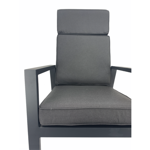 Mondial Living Anthracite dining chair/garden chair Palazzo | Incl. Cushions & adjustable backrest