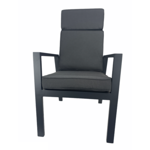 Mondial Living Anthracite dining chair/garden chair Palazzo | Incl. Cushions & adjustable backrest