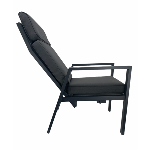 Mondial Living Anthracite dining chair/garden chair Palazzo | Incl. Cushions & adjustable backrest