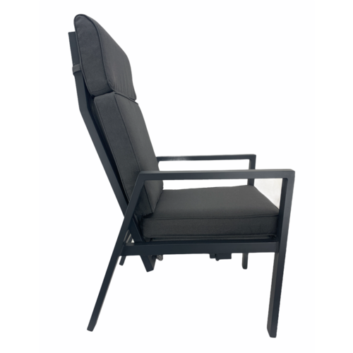 Mondial Living Anthracite dining chair/garden chair Palazzo | Incl. Cushions & adjustable backrest