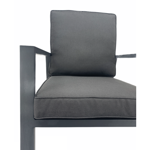 Mondial Living Anthracite dining chair/garden chair Palazzo | Incl. cushions