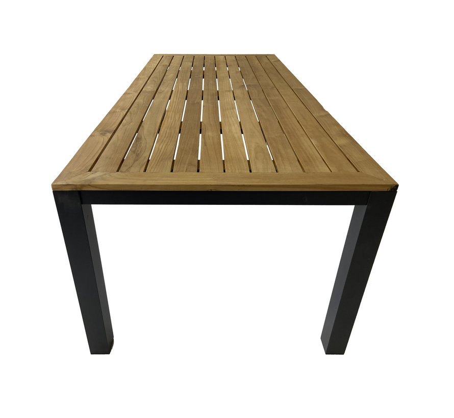 6-persoons Diningtafel Palazzo 220 cm | Teak houten tafelblad