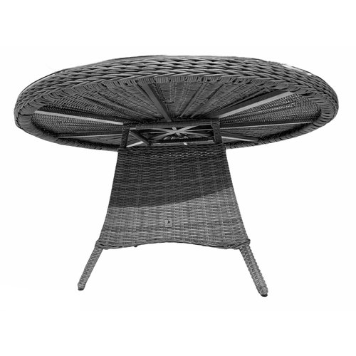 Mondial Living Garden table Paris Blended Gray ⌀150 cm | Glass table top