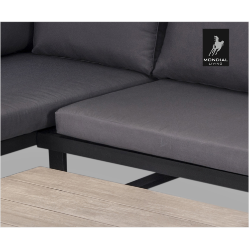 Mondial Living Loungeset Titan | Eckgarnitur inkl. Tisch aus Akazienholz