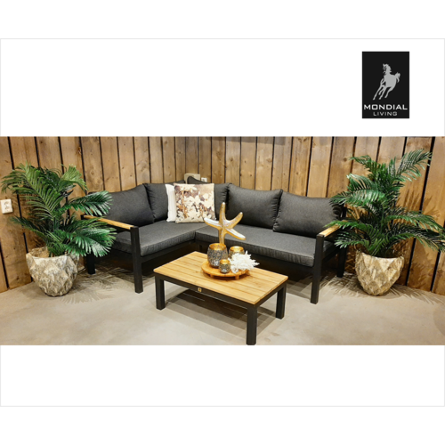 Mondial Living 4-person lounge set Firenza | Corner set incl. Acacia wooden table