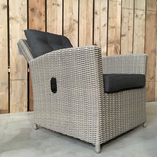 Mondial Living Lounge Set / Sofagarnitur Canberry Blended Grey für 5 Personen | mit verstellbarer Rückenlehne