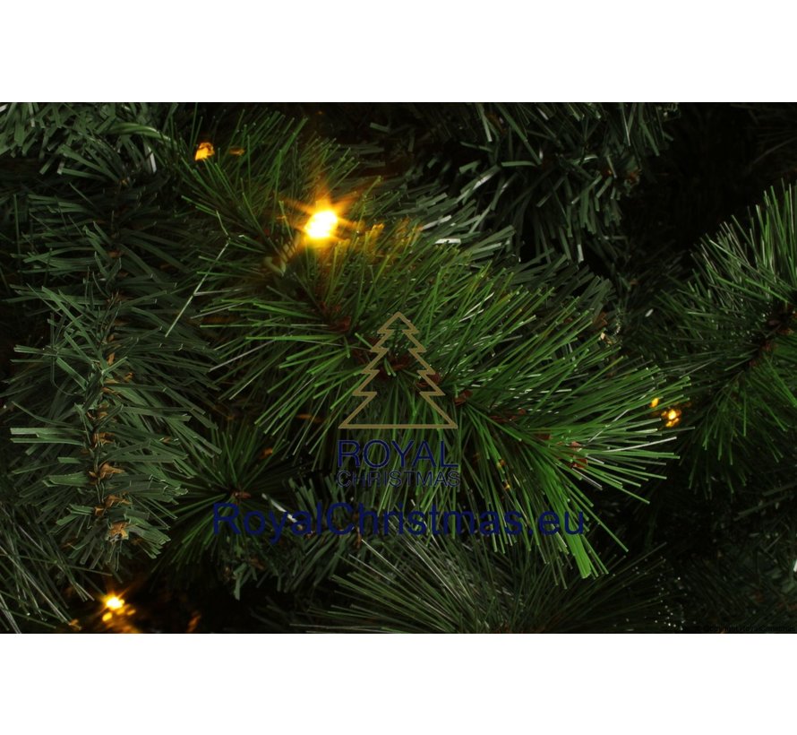 Royal Christmas® Künstlicher Weihnachtsbaum Montana Slim 225 cm | Schlankes Modell mit LED-Beleuchtung