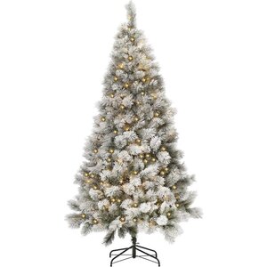 Royal Christmas Royal Christmas® Arbre de Noël artificiel Chicago 120 cm avec neige | Y compris l'éclairage LED