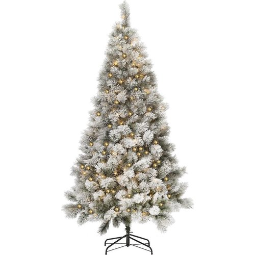 Royal Christmas Royal Christmas® Künstlicher Weihnachtsbaum Chicago 150 cm mit Schnee | inklusive LED-Beleuchtung