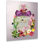 ter Halle® Glasschilderij 60 x 80 cm | Prada Parfume Flowers
