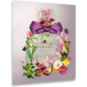 ter Halle Ter Halle® Glass painting 60 x 80 cm | Prada Parfume Flowers