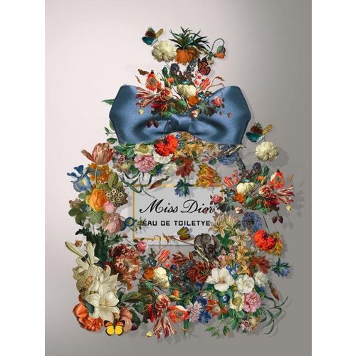 ter Halle ter Halle® Glasschilderij 60 x 80 cm | Miss Dior flowers Eau de Toilette