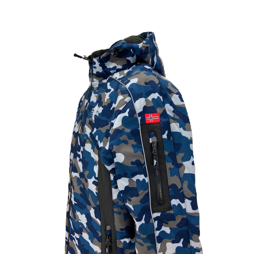 Nordberg Ole - Winter Jacket - Men - Blue Camouflage - Size L