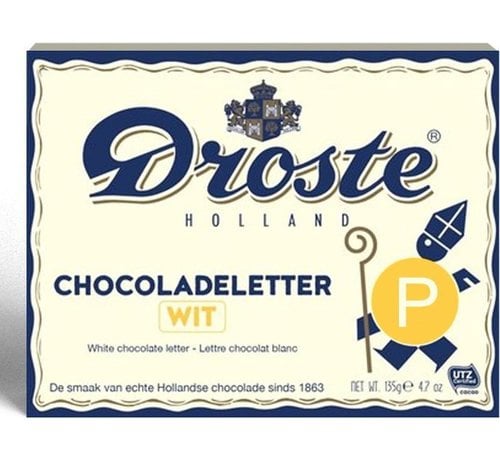 Droste Droste Chocoladeletter Wit 135 gram | Letter P