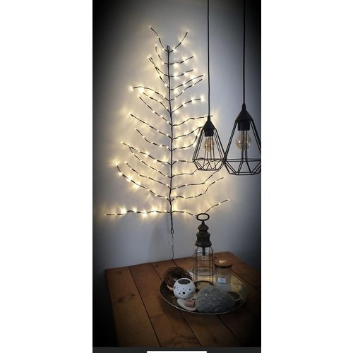 Countryfield Countryfield LED-boom Kerstboom van LED-verlichting voor aan de muur 100 x 120 cm | 136 LED's