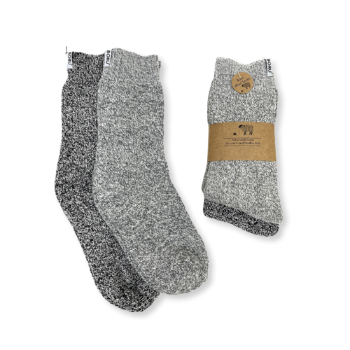 4 paires de chaussettes en laine Boru Gray - Taille 43-45