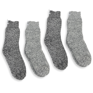 4 pares de calcetines de lana BORU en gris - talla 39-42