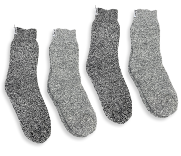 4 paar BORU Wollen Sokken Grijs - Maat 39-42