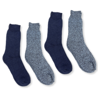 4 Paar BORU Wollsocken Blau - Größe 43-45