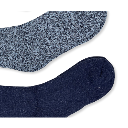 4 Paar BORU Wollsocken Blau - Größe 43-45