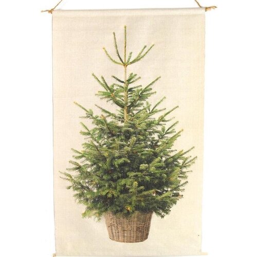 Countryfield Countryfield Wanddoek Kerstboom met LED - 110 x 136 cm Countryfield Countryfield Wanddoek Kerstboom met LED - 110 x 136 cm