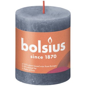 Bolsius Bolsius Stompkaars Twilight Blue Ø68 mm - Hoogte 8 cm - Blauw/Grijs - 35 branduren