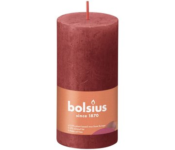 Bolsius Bolsius Stompkaars Delicate Red Ø50 mm - Hoogte 10 cm - Rood - 30 branduren