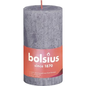 Bolsius Bolsius Stub Candle lavande givrée Ø68 mm - Hauteur 13 cm - Gris / lavande - 60 heures de combustion