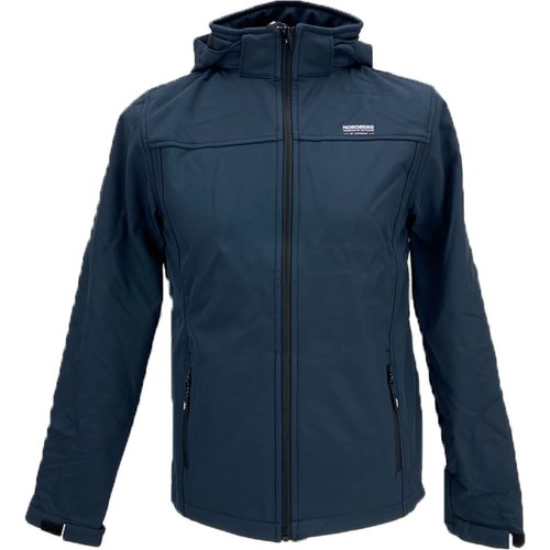 Nordberg Nordberg Berg - Softshell Outdoor Zomerjas Kinderen - Navy/Donkerblauw - Maat 128