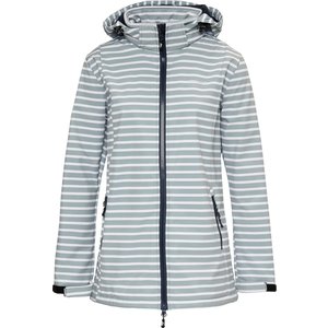 Nordberg Nordberg Breton - Softshell Outdoor Summer Jacket Women - Gray/Green Striped - Size S