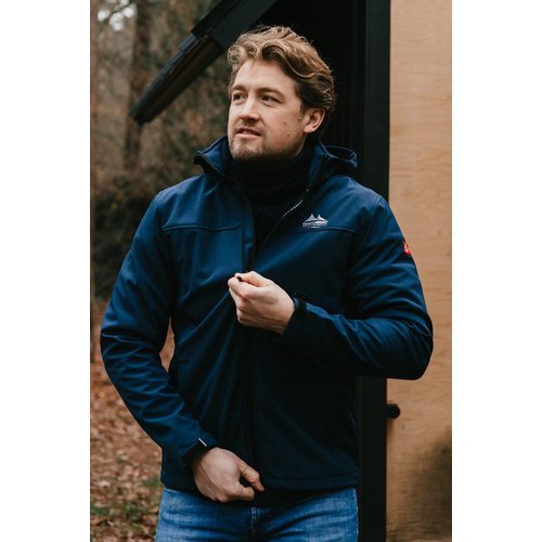 Nordberg Nordberg Kjeld - Softshell Outdoor Summer Jacket Men - Navy/Dark blue blend - Size 4XL