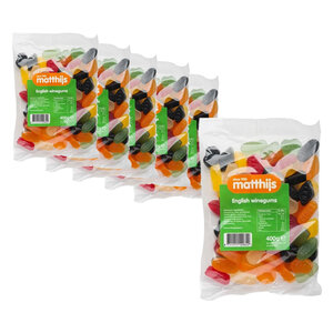 Matthijs Advantage package of sweets - 6 bags of Matthijs English Winegums to 400 grams