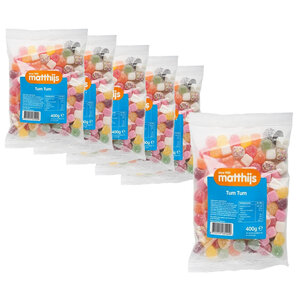 Matthijs Avantage Package Candy - 6 sacs de Matthijs Tum Tum à 400 grammes