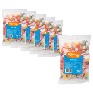 Matthijs Vorteilsverpackung Candy - 6 Beutel Matthijs Tum Tum á 400 Gramm