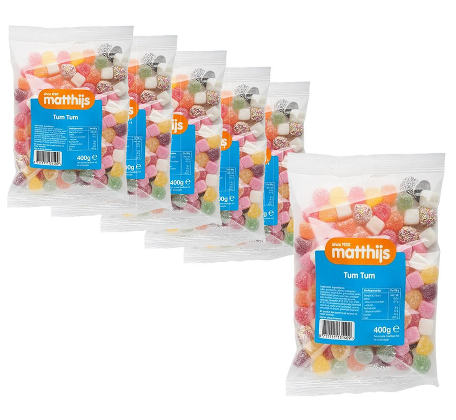 Advantage Packing Sweets - 6 Bags Matthijs Tum Tum á 400 grams