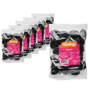 Matthijs Advantage package of sweets - 6 bags of Matthijs Giechelsdrop of 400 grams