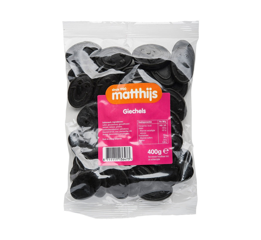Voordeelverpakking Snoepgoed - 6 zakken Matthijs Giechelsdrop á 400 gram