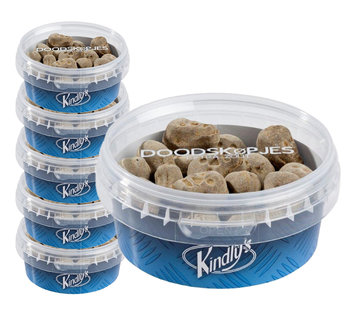 Kindlys Voordeelverpakking Snoepgoed - 6 potjes Kindlys Bakje Doodskopjes á 110 gram