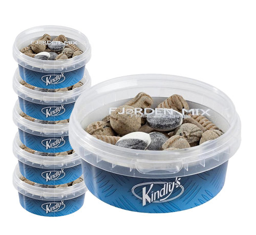 Kindlys Voordeelverpakking Snoepgoed - 6 potjes Kindlys Bakje Fjorden Mix á 120 gram