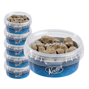 Kindlys Confezione risparmio di caramelle - 6 barattoli di Kindlys Container Salmiak Hagel da 120 grammi ciascuno Kindlys Confezione risparmio di caramelle - 6 barattoli di Kindlys Container Salmiak Hagel da 120 grammi ciascuno